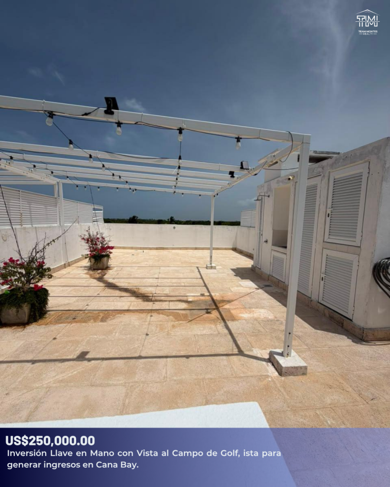 Penthouse a la venta en Cana Bay con vista al campo de golf